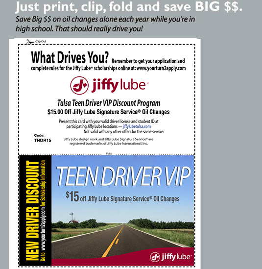 Printable New Driver Discount Card
